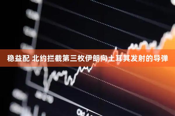 稳益配 北约拦截第三枚伊朗向土耳其发射的导弹