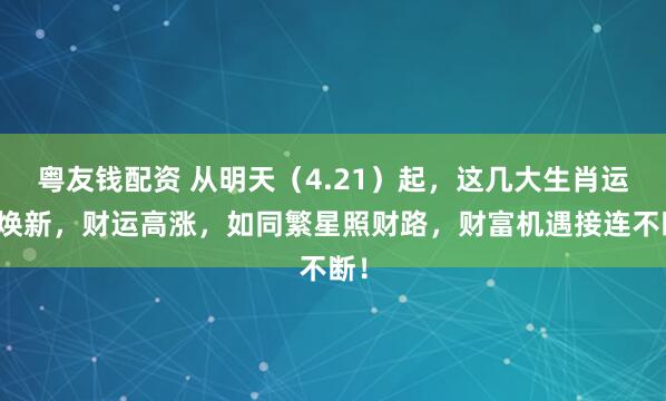 粤友钱配资 从明天（4.21）起，这几大生肖运势焕新，财运高涨，如同繁星照财路，财富机遇接连不断！