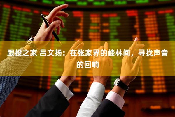 跟投之家 吕文扬：在张家界的峰林间，寻找声音的回响