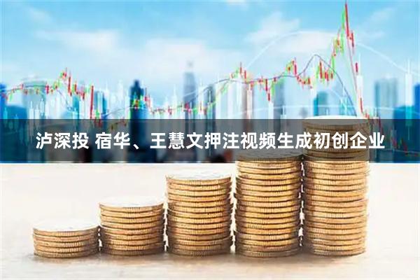 泸深投 宿华、王慧文押注视频生成初创企业
