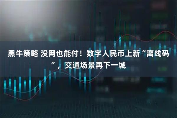 黑牛策略 没网也能付！数字人民币上新“离线码”，交通场景再下一城